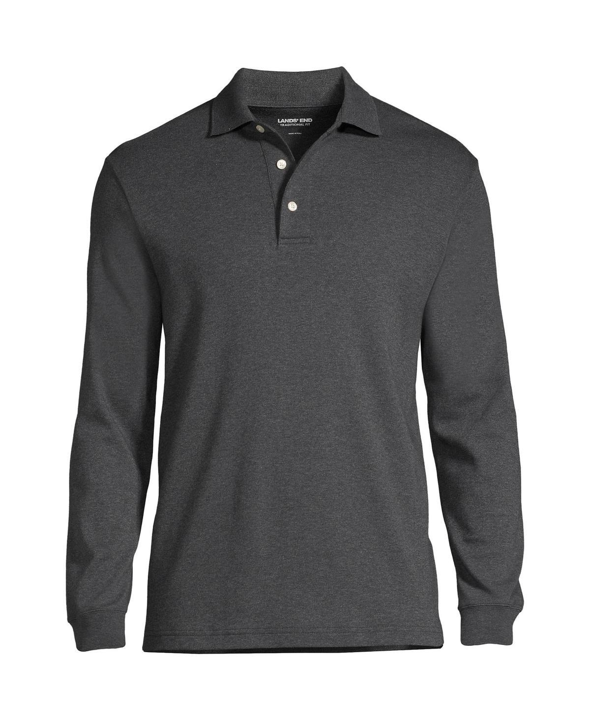 Men's Long Sleeve Super Soft Supima Polo Shirt Product Image