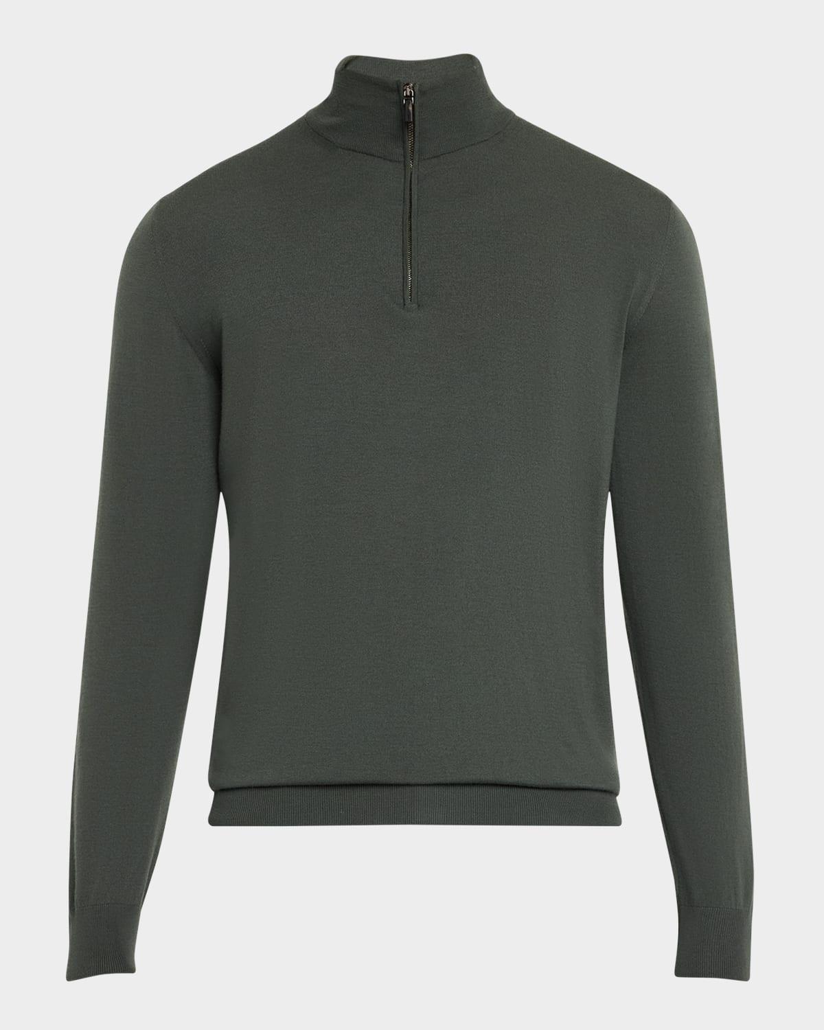 Mens Kid Wool Quarter-Zip Sweater Product Image