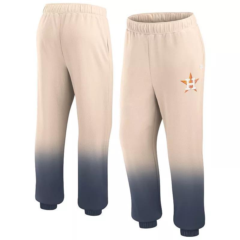 Women's Tan, Navy Distressed Houston Astros Luxe Ombre Lounge Pants Product Image