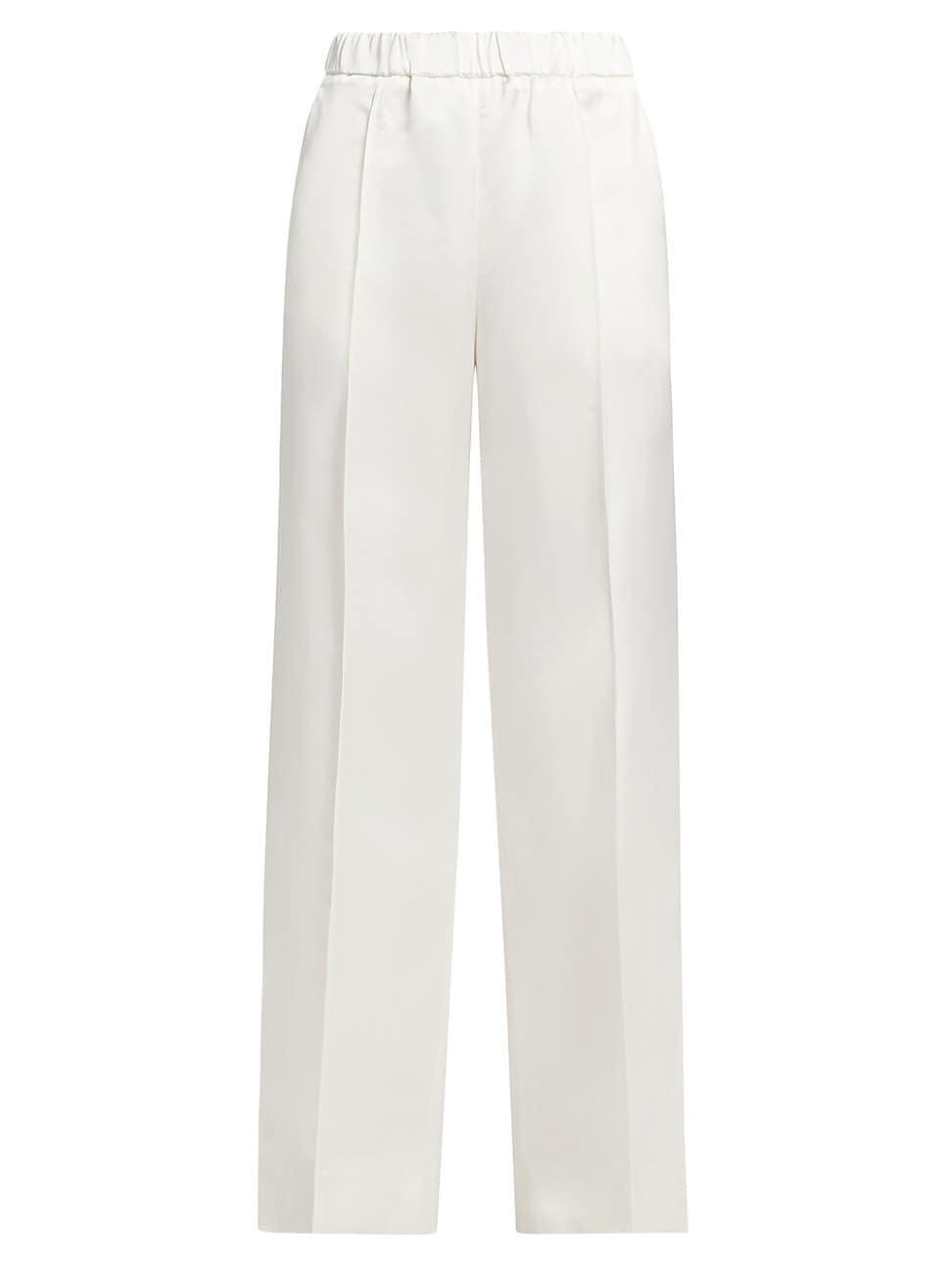 Womens Fluid Satin Wide-Leg Pants Product Image