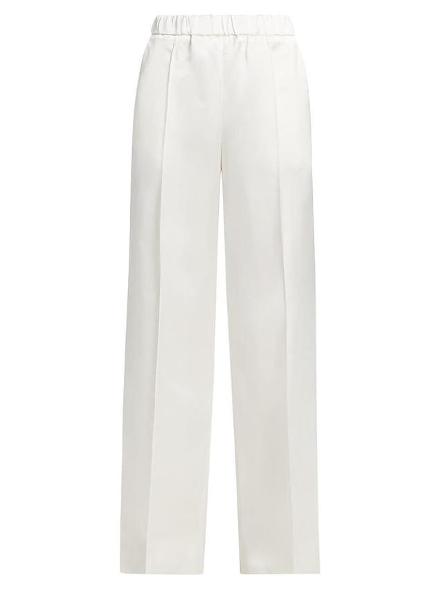 Womens Fluid Satin Wide-Leg Pants Product Image