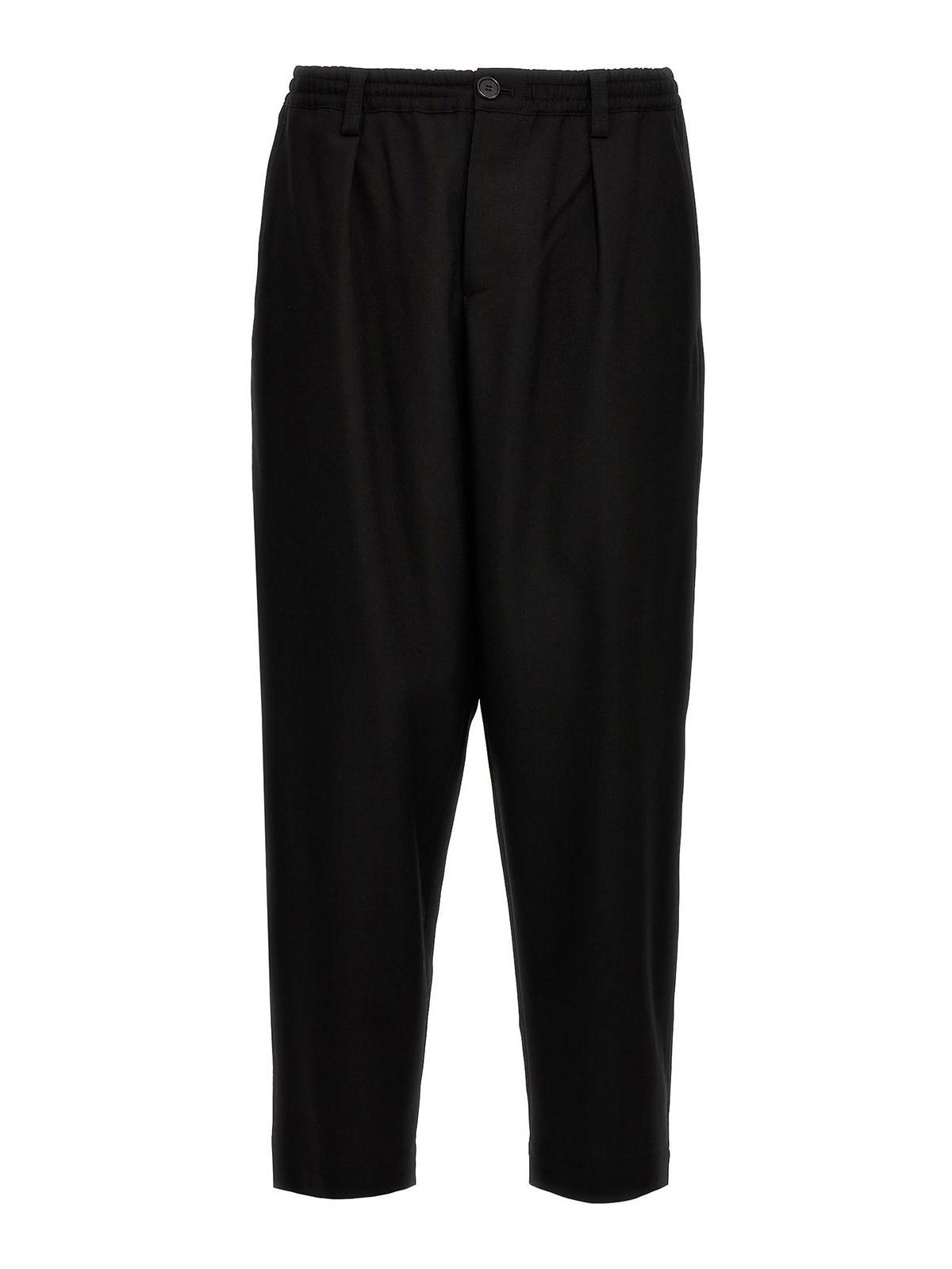 MARNI Tropical Wool Crop Pants In Black Product Image