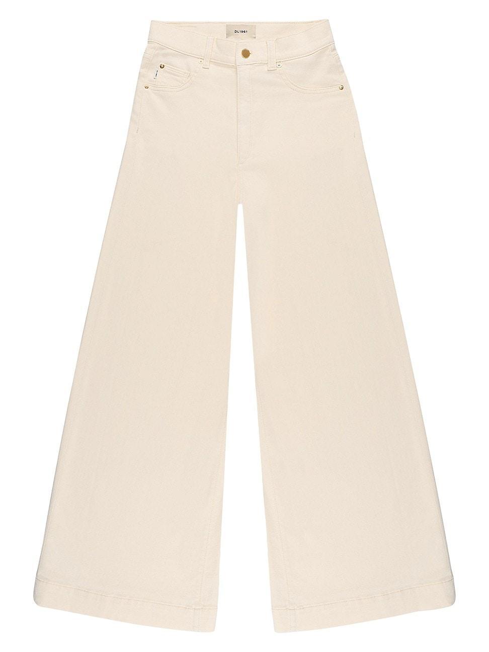 Womens Hepburn Wide Leg Vintage Manilla Knit Jeans Product Image