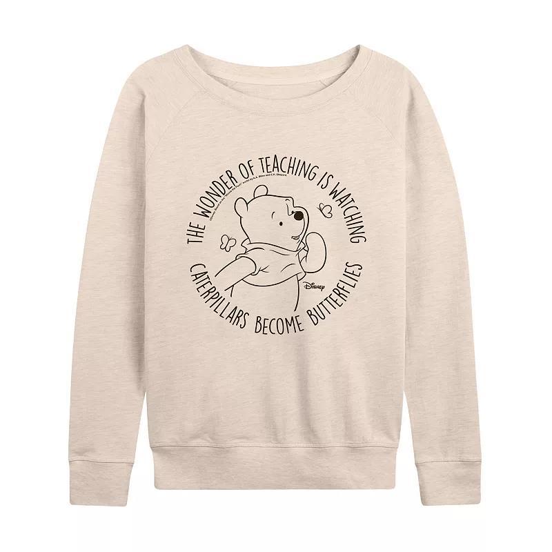 Disneys Winnie The Pooh Womens Wonder of Teaching Lightweight French Terry Sweatshirt Brown Product Image