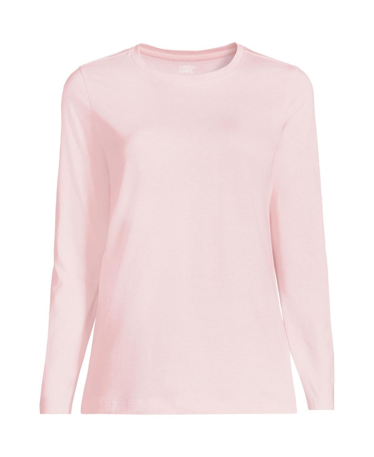 Petite Lands End Relaxed-Fit Supima Cotton Crewneck Tee, Womens Product Image