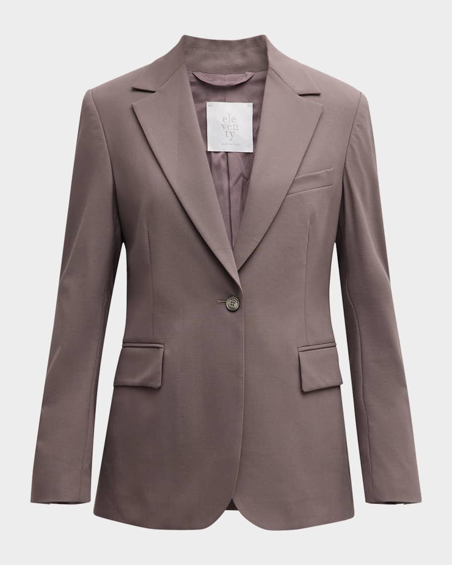 Single-Button Virgin Wool Blazer Product Image