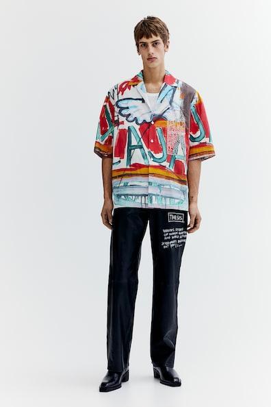 Loose Fit Cotton Resort Shirt Product Image