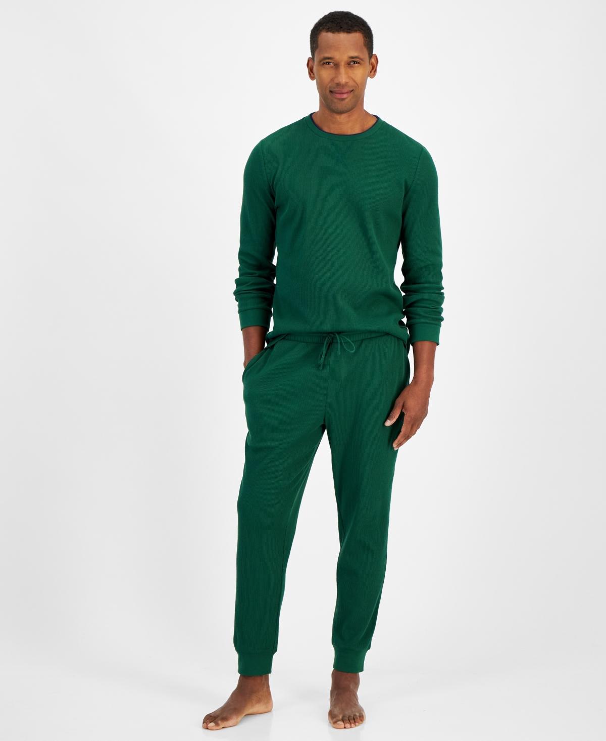 Club Room Mens Waffle Long-Sleeve T-Shirt & Pajama Pant Set, Created for Macys Product Image