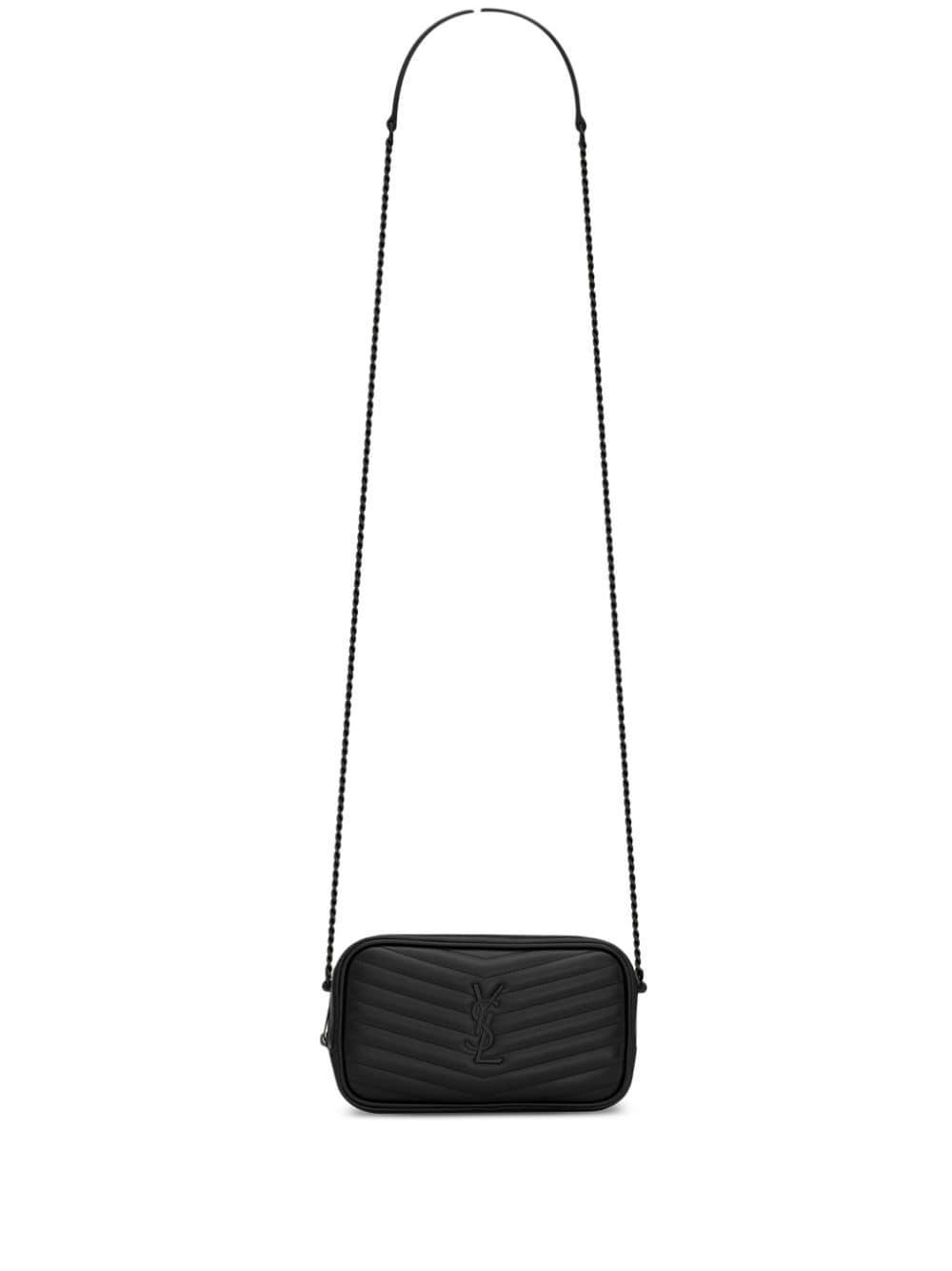 Mini Lou Quilted Crossbody Bag In Black Product Image