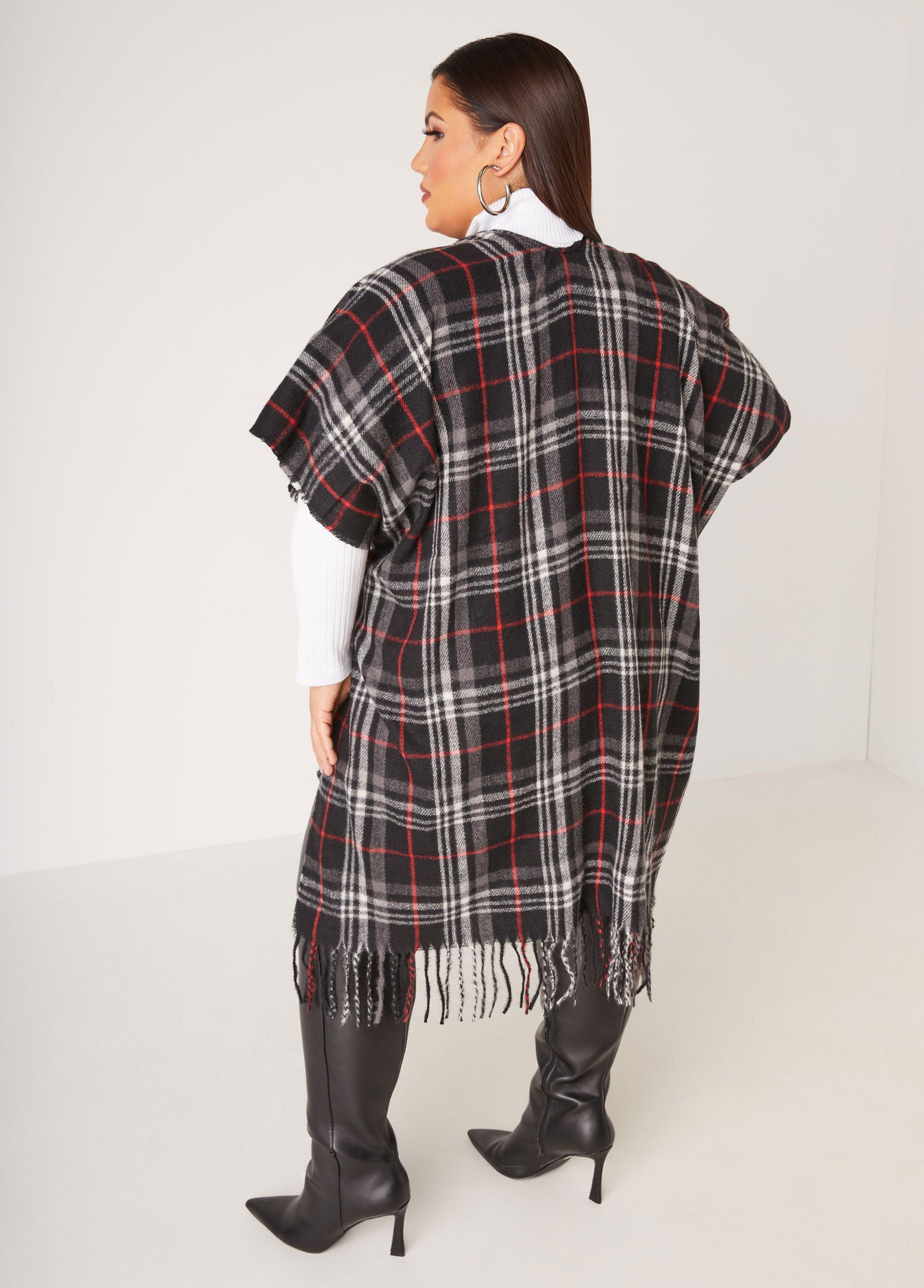 Just Jamie Plaid Ruana Product Image