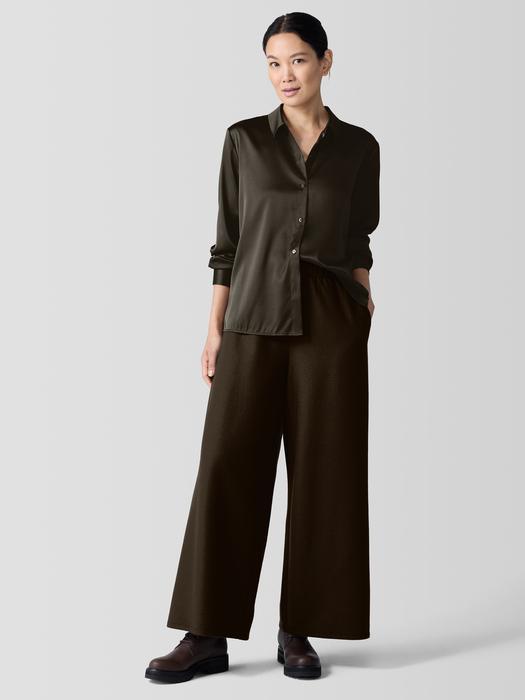 Felted Wool Jersey Wide-Leg Pant in Regenerative Wool Product Image