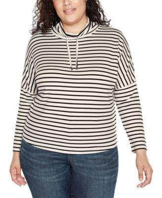 Plus Size Cowl-Neck Dolman-Sleeve Top Product Image