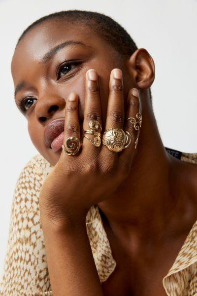 Spiral Statement Ring Set Womens at Urban Outfitters Product Image