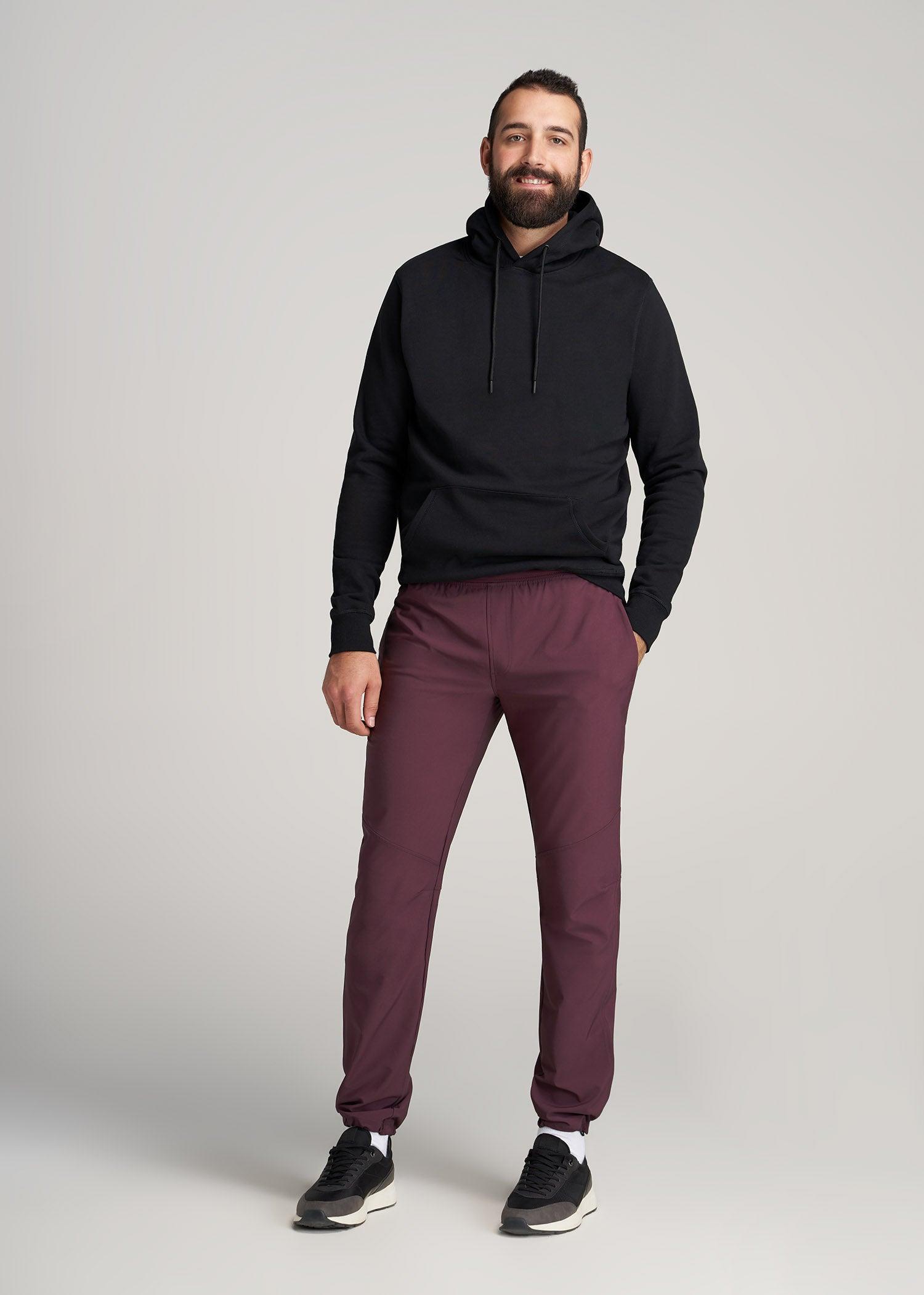 Men's Tall Stretch Woven Training Pant in Maroon Male Product Image