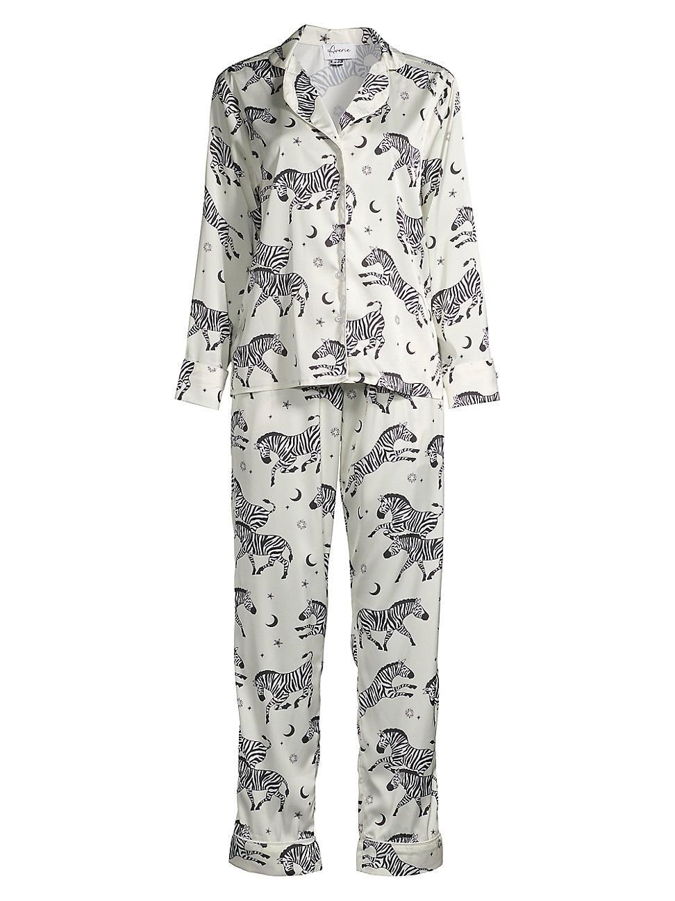 Womens Rio Two-Piece Satin Pajama Set Product Image