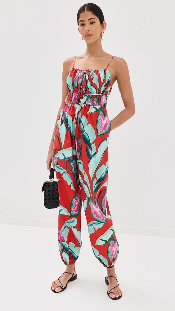 FARM Rio Red Summer Foliage Jumpsuit | Shopbop Product Image