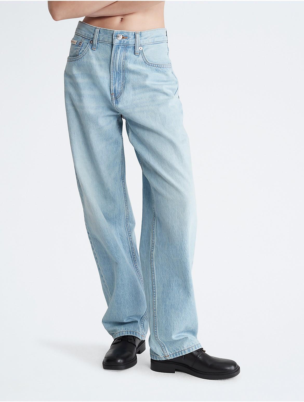 Calvin Klein Womens 90s Loose Fit Jeans - Blue - 26 Product Image