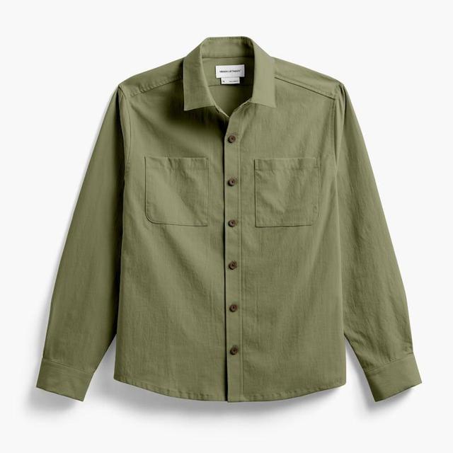 Olive Men's Pace Poplin Overshirt Product Image