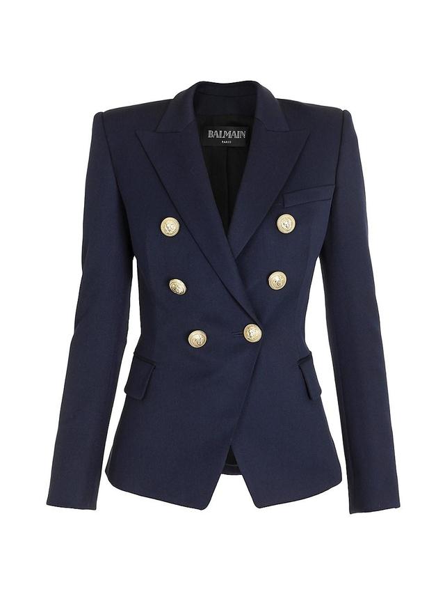 Womens Double-Breasted Wool Jacket Product Image