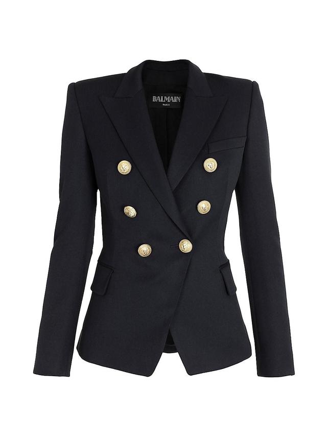 Balmain Double Breasted Wool Blazer Product Image