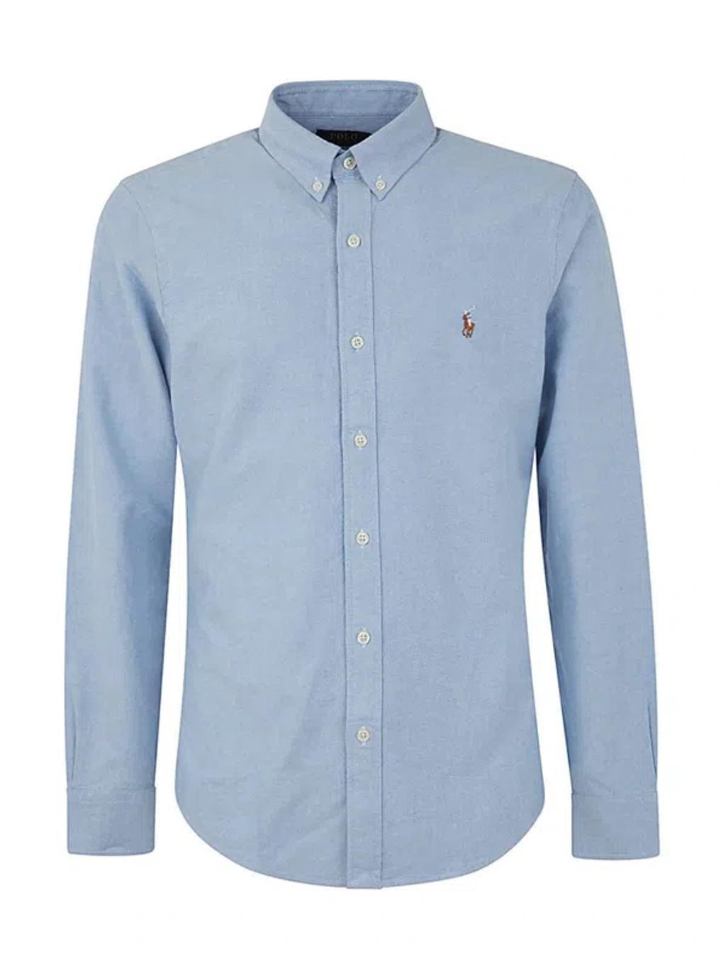 POLO RALPH LAUREN Sl Bd Ppc Sp Long Sleeve Sport Shirt In Blue Product Image