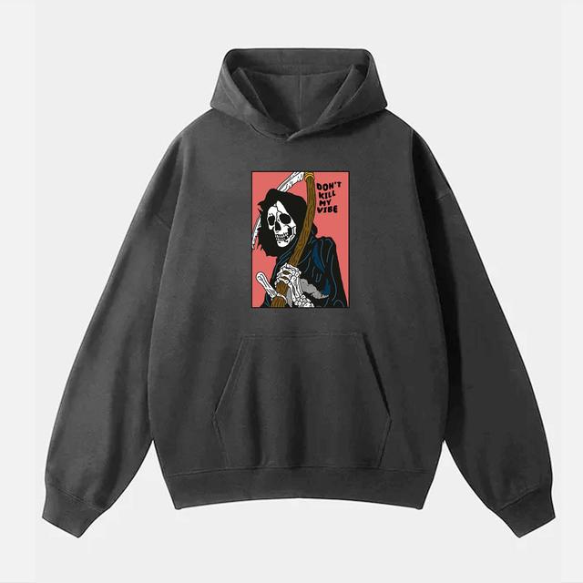 Sopula Street Oversized Don't Kill My Vibe Graphic Pocket Hoodie Product Image