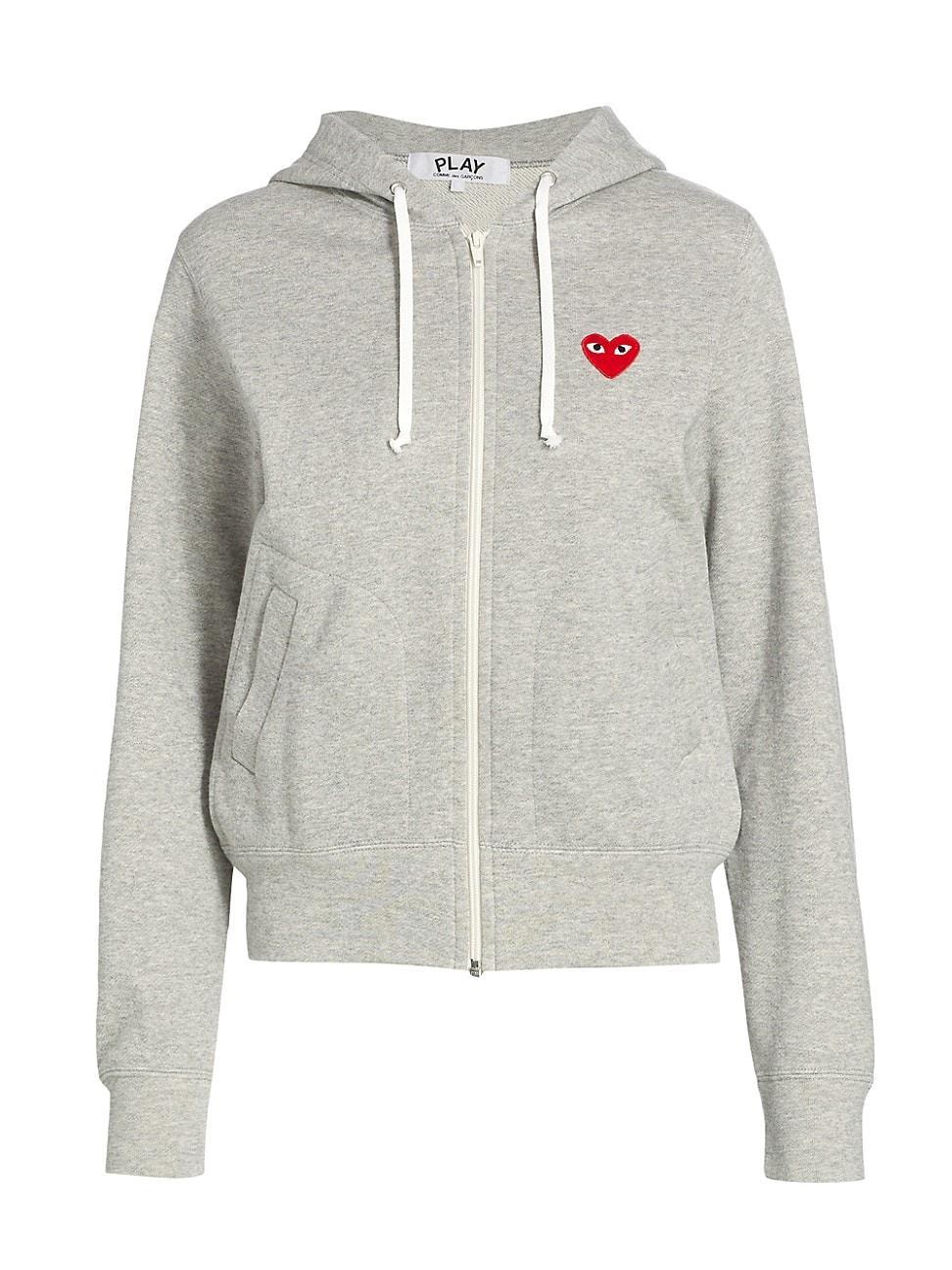 Womens Heart Back Zip Hoodie Product Image