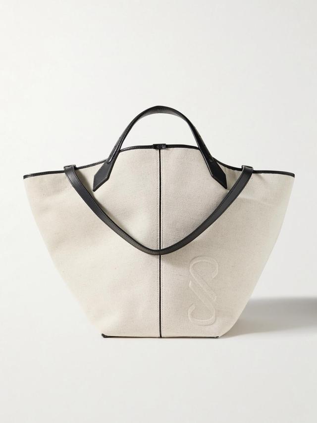 Xl Ps1 Canvas Tote Bag In White Product Image