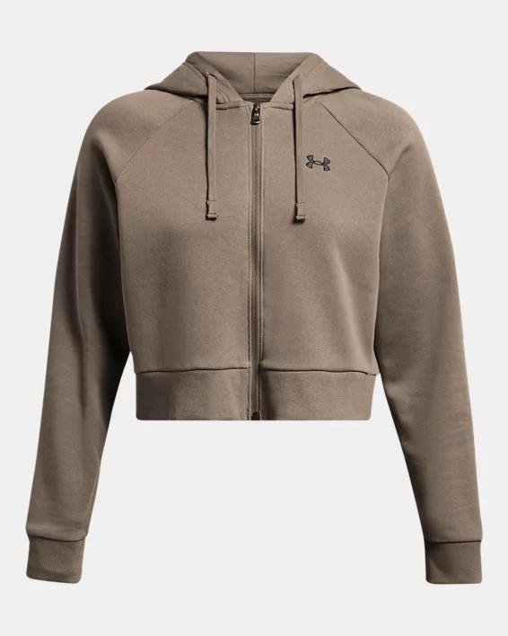 Women's UA Rival Fleece Crop Full-Zip Product Image