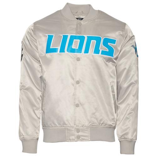 Pro Standard Mens Pro Standard Lions Big Logo Satin Jacket - Mens Blue Product Image