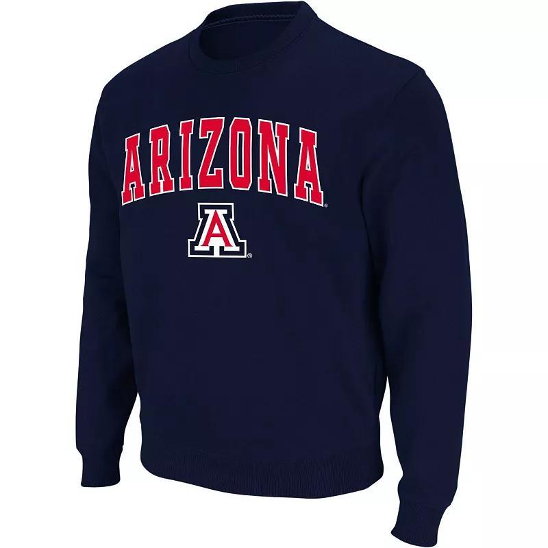 Mens Colosseum Navy Gonzaga Bulldogs Arch & Logo Crew Neck Sweatshirt Zag Blue Product Image