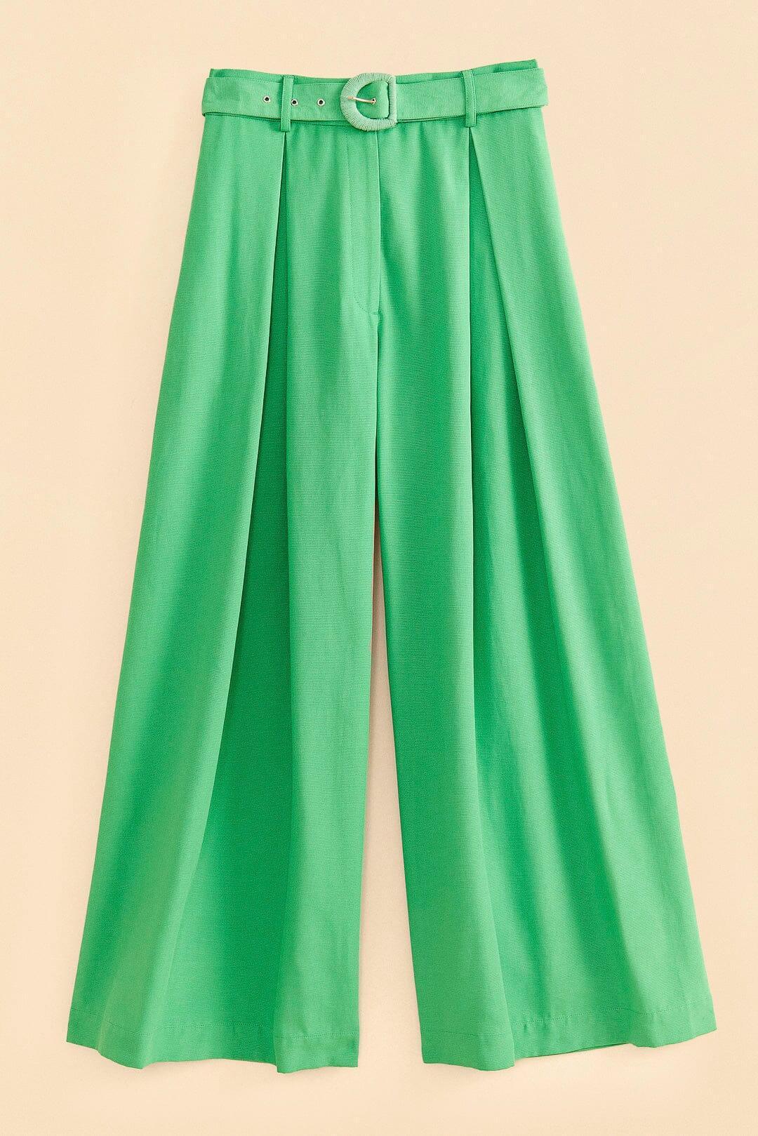 Bright Green Tailored Pants Product Image