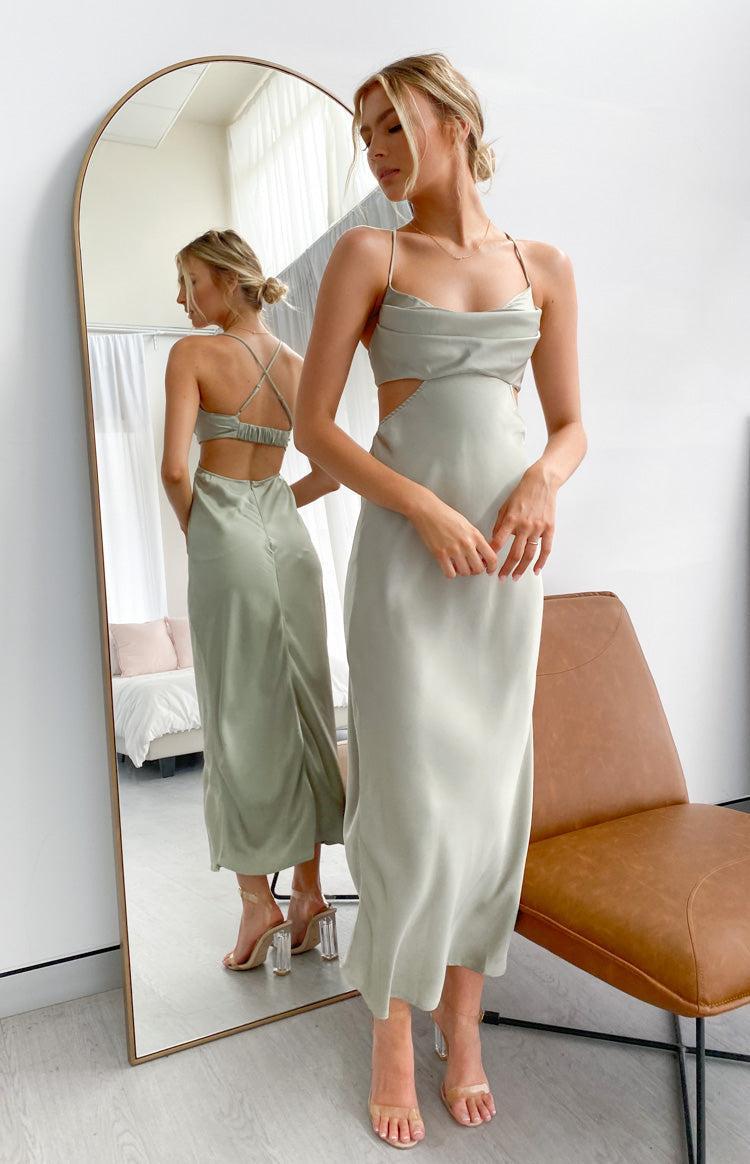 Taleah Cut Out Maxi Dress Sage Product Image