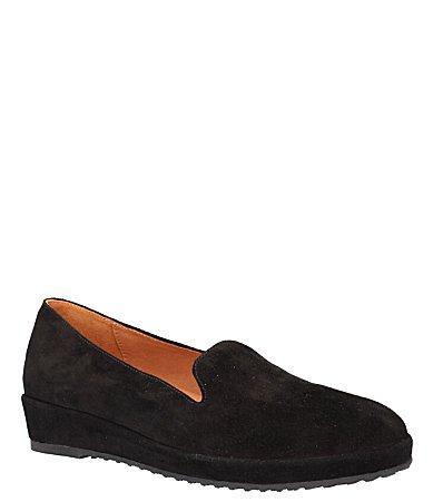 LAmour Des Pieds Carlow Suede Slip-On Platform Wedge Loafers Product Image