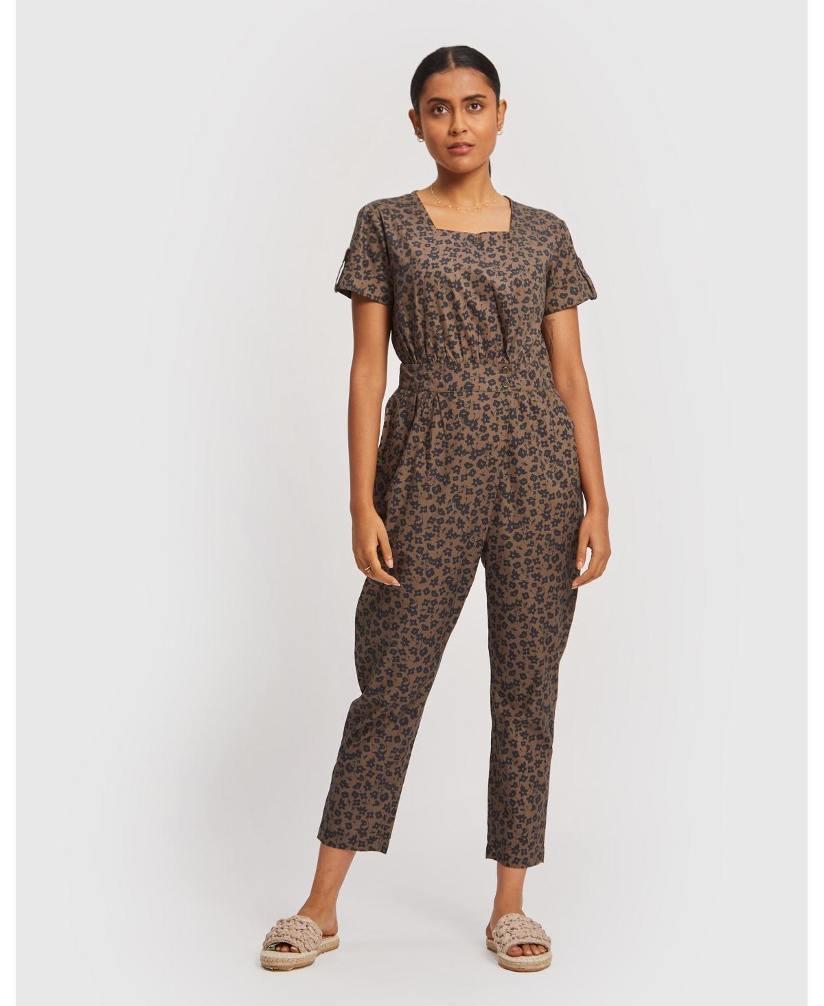 Womens Spotted Overlap Jumpsuit Product Image