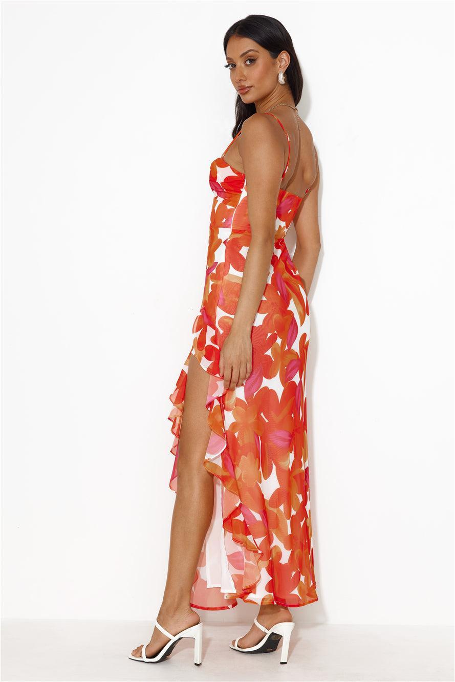 Hawaii Dream Maxi Dress Red Product Image