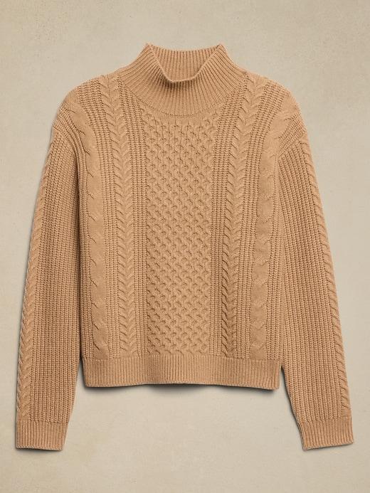 Cable Turtle-Neck Sweater Product Image