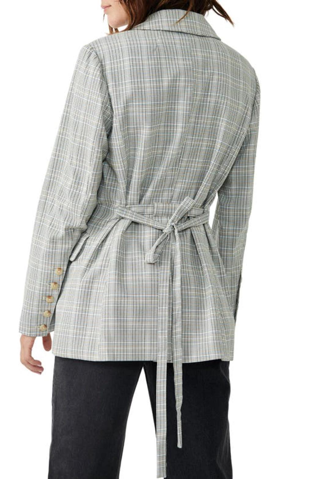 Olivia Plaid Blazer In Natural Plaid Combo Product Image