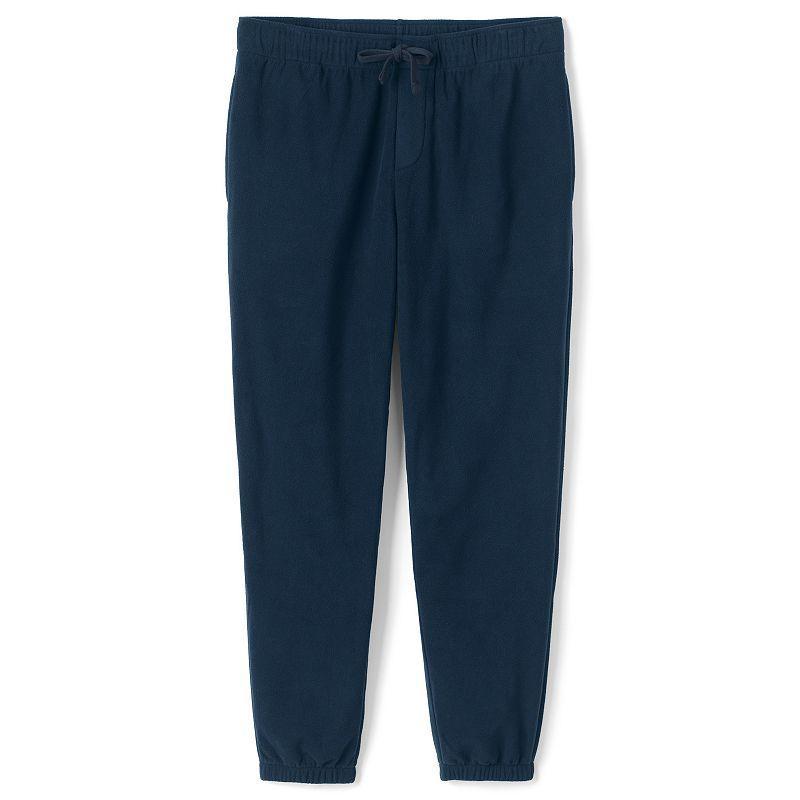 Mens Lands End Fleece Lounge Jogger Pants Radiant Blue Product Image