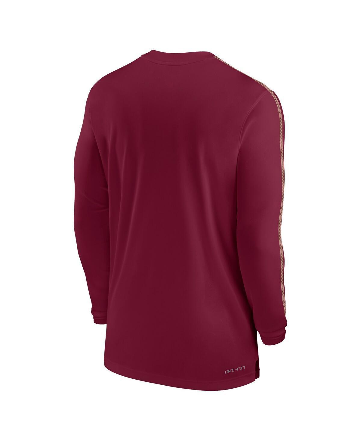 NIKE Men's Purple Minnesota Vikings Sideline Coach Uv Performance Long Sleeve T-shirt Product Image