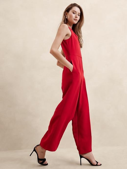 Cowl-Neck Jumpsuit Product Image