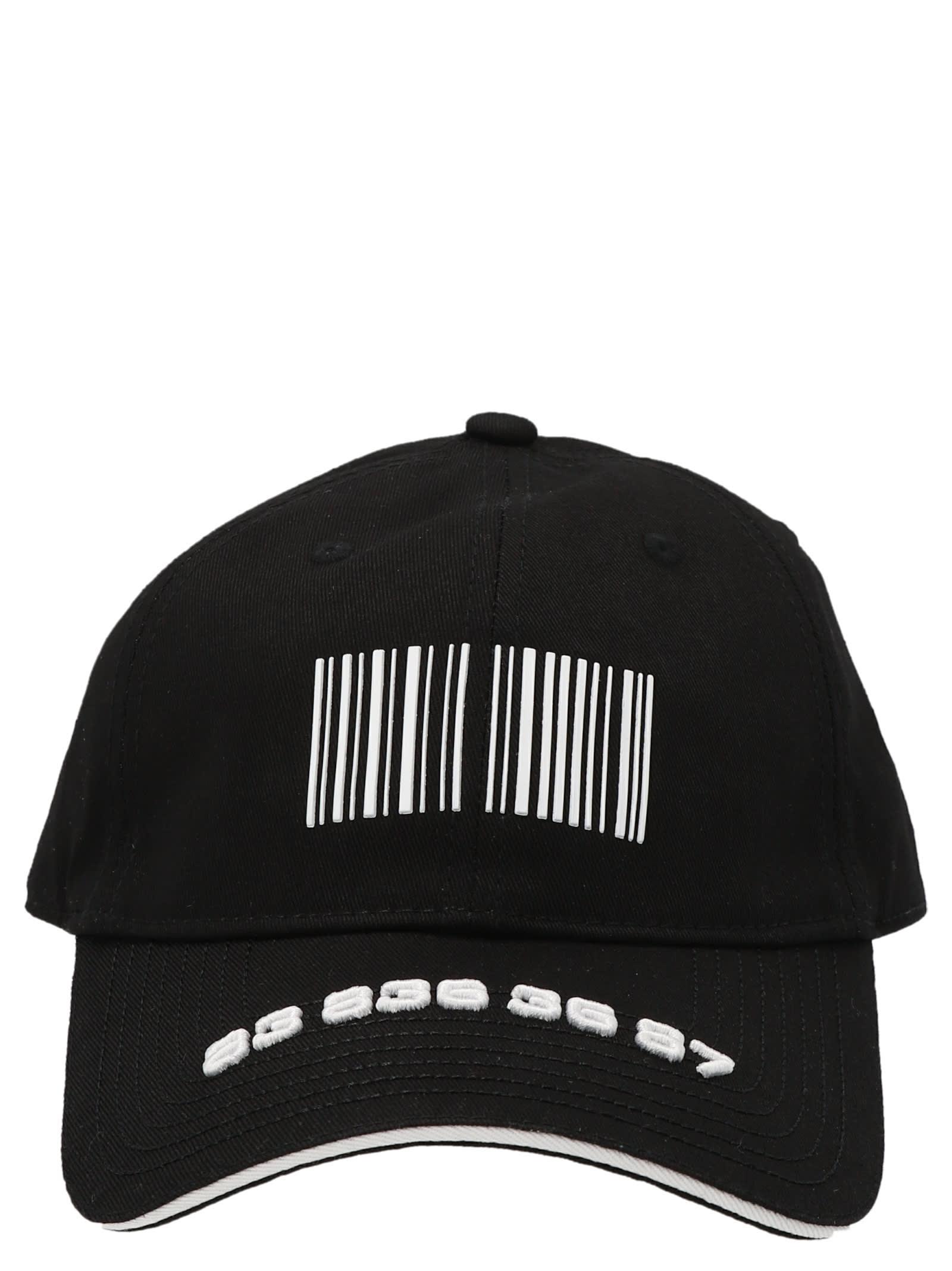 Barcode-print Baseball Cap In Black Product Image