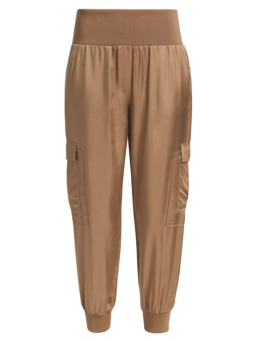 Cinq A Sept Giles High Waist Jogger Pants In Green Onyx Product Image