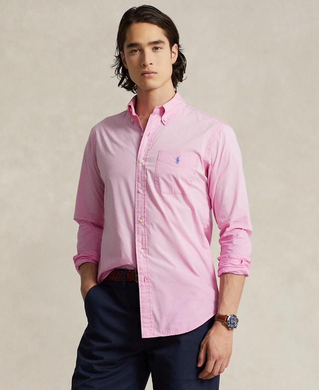 Polo Ralph Lauren Mens Classic-Fit Washed Poplin Shirt Product Image