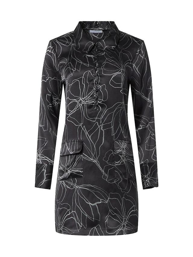 Womens Elena Floral Silk Shirtdress Product Image