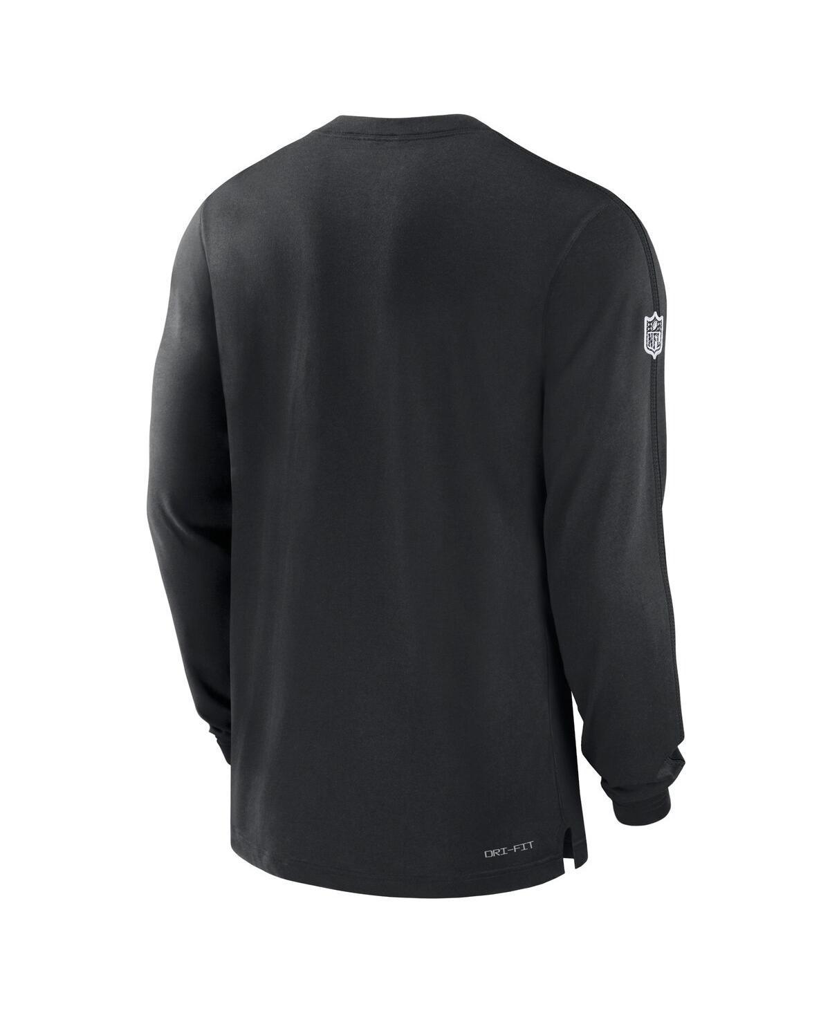 NIKE Men's Black Las Vegas Raiders Sideline Player Performance Long Sleeve T-shirt Product Image