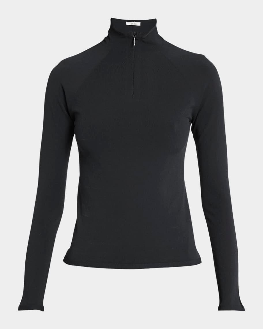 Patti Quarter-Zip Long-Sleeve Top Product Image