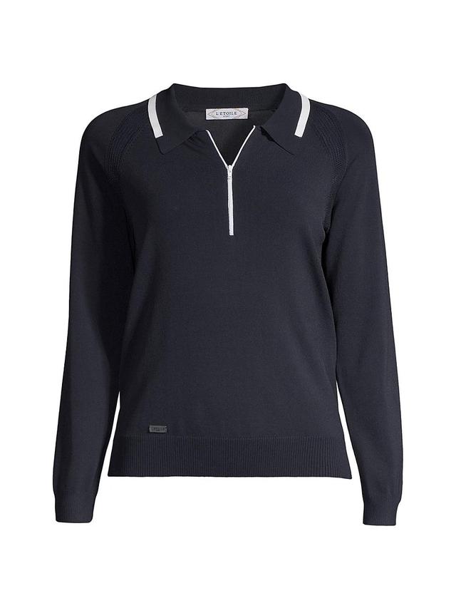 Womens Tennis Quarter-Zip Knit Tee Product Image