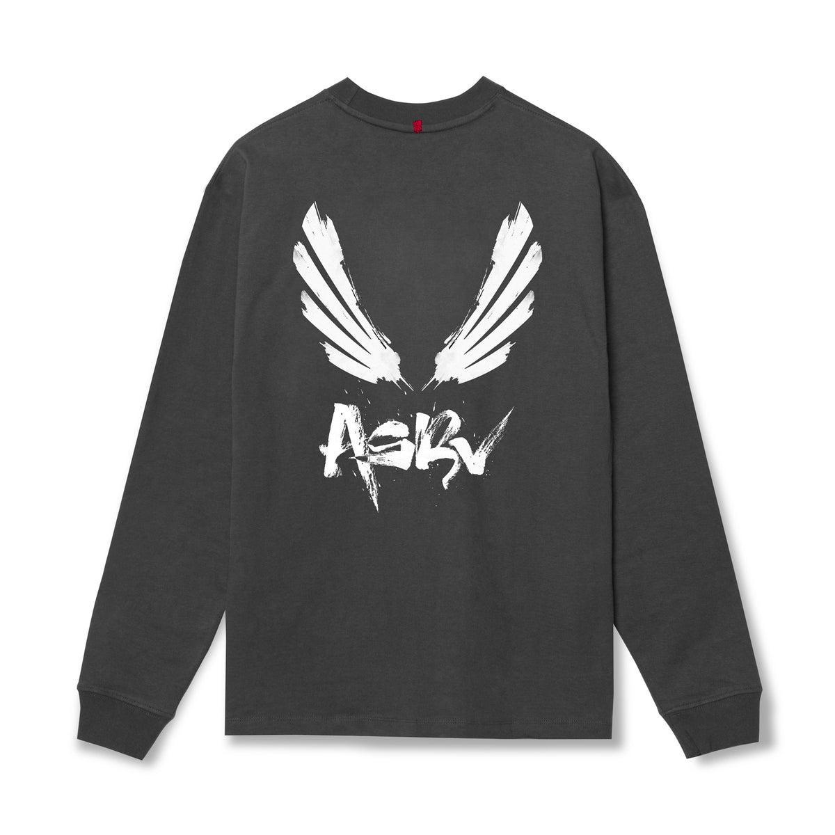 0851. Tech Essential™ Relaxed Long Sleeve  -  Space Grey "Brush Wings/ASRV" Product Image