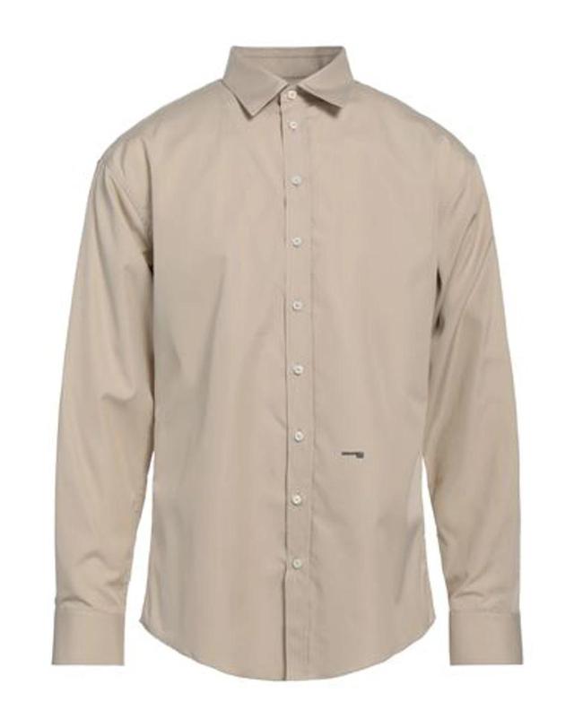 DSQUARED2 Man Shirt Beige Size 44 Cotton Product Image